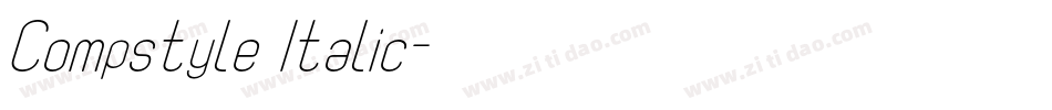 Compstyle Italic字体转换
